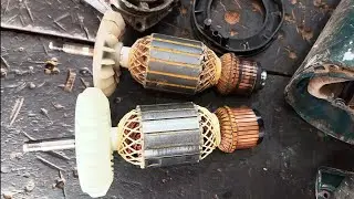 Big Disc Angle Grinder new Armature Change 