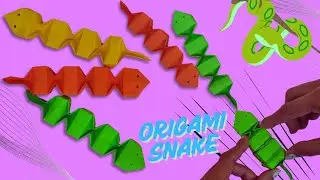 Origami Jumping Paper Snake | How to make paper toy || craftboat