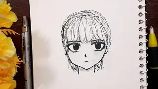 كيف ارسم وجه انمي سهل بخطوات سهلة  || رسم انمي