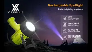 YIERBLUE Rechargeable Spotlight High Lumen LED