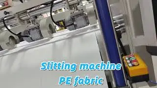Filter fabric roll slitting machine:motorized blades and pneumatic blades#filterbag #slittingmachine
