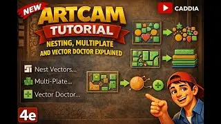 ArtCAM Special Vector Tools Explained | Nesting, Multi-Plate & Vector Doctor | Tutorial 4E caddia