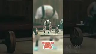 76-year-old man sets a record of 485lbs (240kg) #record #athlete #old