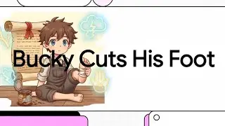 Bucky Cuts His Foot
