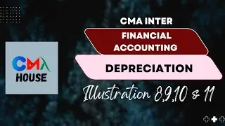 Illustration 8, 9 10 & illustration 11 I Depreciation | Financial Accounting | CMA inter| 2025