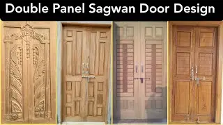 Double Panel Sagwan Door Design 2022 || Modern Teak Main Door Designs