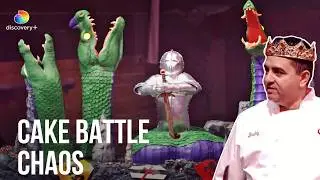 Unicorn Themed Cake Construction | Buddy VS Duff S2 E3 | discovery+