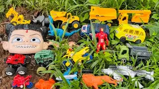 Membersihkan Mainan, Ben truck,excavator, tractor, helicopter,motorcycle, cars videos,bulldozer,dump