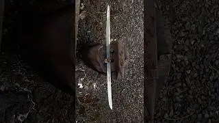 Katana in the polishing process #samurai #bladesmith #brasil #forging #cutelaria #minecraft #fyp