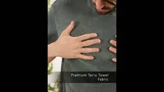 Men Green Towel Terry Oversized Tshirt
