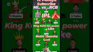 MI vs RCB Dream11 Team prediction || Royal challengers Bangalore vs Mumbai Indians dream11 team ||