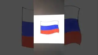 Russia 🇷🇺  Flag Drawing ✍️ #drawing #shorts #viral #russia