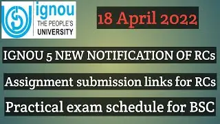 IGNOU JUNE EXAM ASSIGNMENT SUBMISSION LINKS FOR DIFFERENT Regional center 18 April 2022