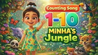 Counting Song 1–10 | Minha’s Jungle Numbers Song 🐒🌈 | Kids Learning Video