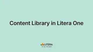 Create Content Library in Litera One Feature Film