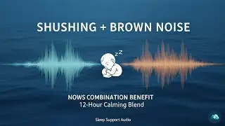 Gentle Shushing & Noise Blend: 12-Hour Soothing Sound for Fussy Babies | Soft Cloud Therapy