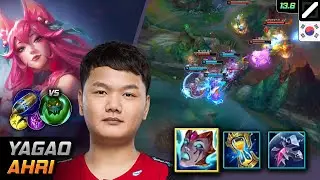 Yagao Mid Ари Build Страдания Лиандри Удар на опережение - LOL KR 13.6