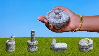 Unboxing EZAHK Stone Miniature Kitchen set | for Kids, Pooja and Gruhapravesam, Grinding Stones,