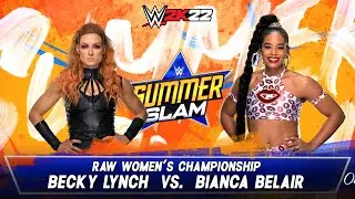 Becky Lynch vs. Bianca Belair | Raw Women&rsquo;s Championship Match | 2022 SummerSlam | WWE 2K22