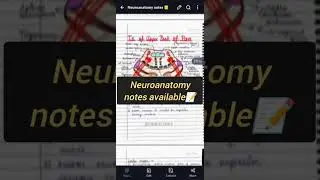 Neuroanatomy notes 📝🩺 #mbbs #notes #neuro #brain #neuroanatomy #bams #bhms #bds #medico
