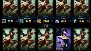 All nidalee 5v5 in Howling Abyss-league of legends