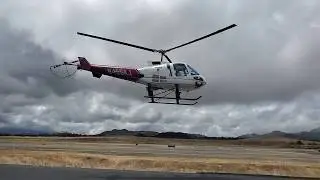 Enstrom Helicopter 480B turbine start and take off Ramona Airport