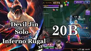 「KOF ALL STAR」Guild raid Inferno Rugal 5A Devil Jin Solo 20B