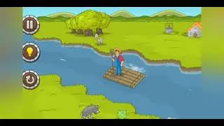 How to cross the river? Level 1 wolf, cabbage, goat with farmer.solution for level 1 River crossing.