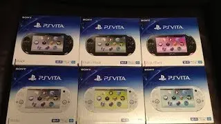 Sony Playstation PS Vita 2000 (Slim) All Six Colors Comparison