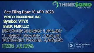 #thinksabio | sec13 d Transaction | #VTYX