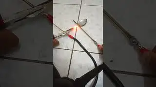 Melting spoon with 500amps #youtubeshorts #ytshorts #diy #viral #trending #trendingshorts