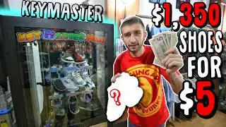 I Won $1,350 SNEAKERS For $5 in the KEYMASTER MACHINE! ($120 spent total)