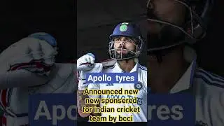 Apollo tyres new sponsered for indian cricket team #cricket #news #kingkohli