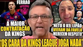 TRETA! NETO DETONA JOGADORES DE KINGS LEAGUE AO VIVO! MC SMITH RESPONDE! FERR&Atilde;O NA KINGS LEAGUE!