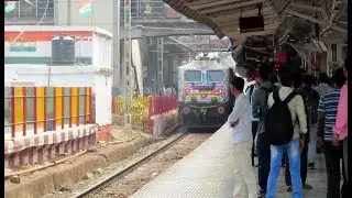 History Created !! First Time CR Rajdhani with Push Pull WAP7 : Mumbai CSMT NZM Rajdhani Express
