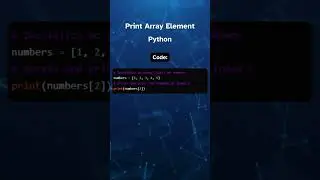 Print Array Element in Python #python #coder #text #repeater #coding #tutorial #programming #array