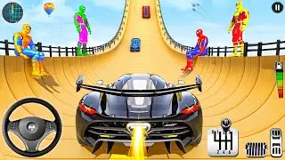 SuperHero Car Racing Simulator 3D-Impossible Mega Ramp Car Stunts Driving Tracks__Android Gameplay