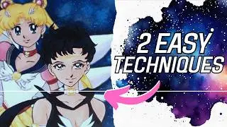 How To Paint a Galaxy in UNDER 5 Mins | Sailormoon Fan Art