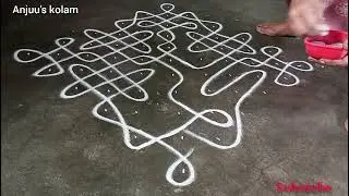 11*1 easy kambi kolam #kambikolam #margazhikolam