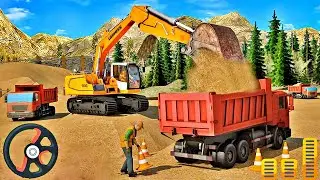 Sand Excavator Offroad Crane Transporter - Big Construction Vehicles - Android Gameplay FHD