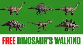 Dinosaur's Walking Green screen Chroma key pack for Videos, VFX | FREE DOWNLOAD