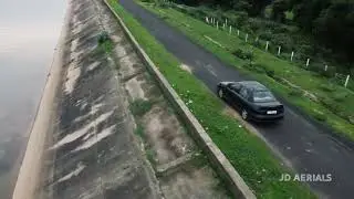 Aerial Drone shots of moving cars / Bird's eye view