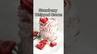 How to Make Gorgeous Strawberry Whipped Cream at Home for Cakes & More! #whippedcream #strawberry