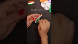 Tricolour 🇮🇳 Indian  Flag Flower | Republic day  craft#viral #shorts #india #indianflag #trending