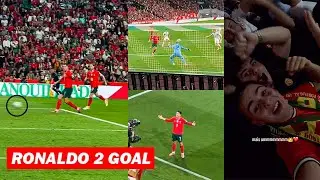 Portugal Fans Reactions to Cristiano Ronaldo 2 Goal vs Hungary