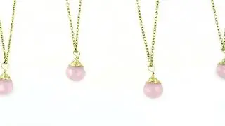 Pink Stone Gold Plated Drop Connectors|| Tiny Pendant|| DIY Jewelry