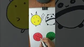 Animals Drawing with Circle shape | Very Easy Animals with Circles #Drawing #shorts