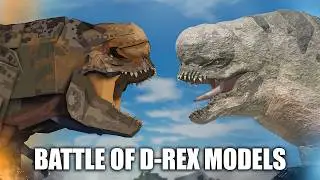Jurassic Blocky VS Dinosaur Simulator Battle Of D-REX Models!
