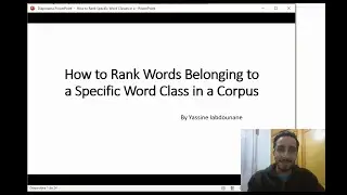 #5 Introduction to Corpus Linguistics - Rank Words that Belong to a Specific Word Class.