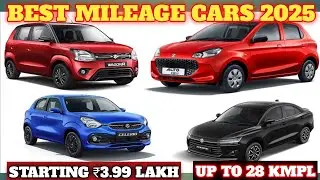 Top 5 Mileage Cars in India 2025 🚗 Alto K10, Celerio, WagonR, Amaze, Dzire |